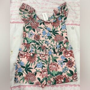 18- 24 months, Janie and Jack Ruffle Floral Romper NWT